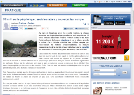 Périph’ à 70 km/h&nbsp;: la mesure de trop !