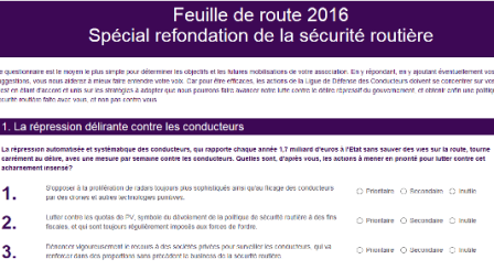 Vos priorités pour combattre la répression insupportable infligée aux conducteurs