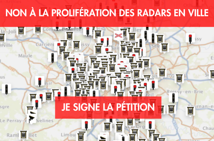 Vous êtes déjà 45 000 à avoir signé notre pétition contre la prolifération des radars en ville !