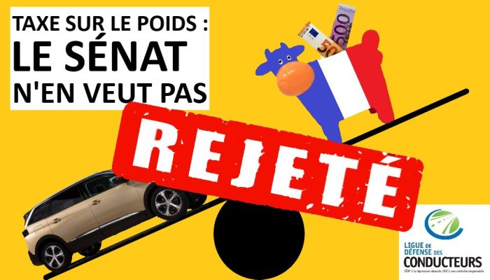 Victoire 2020 : le Sénat supprime le malus au poids, aiguillonné par la mobilisation et les arguments de la Ligue de Défense des Conducteurs et de ses sympathisants