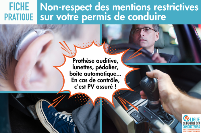 Prothèses auditives, lunettes… : attention à bien respecter les mentions restrictives figurant sur votre permis de conduire !