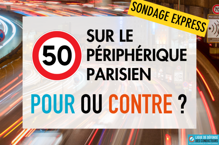 Pour ou contre le « périph » à 50 ? Votez !