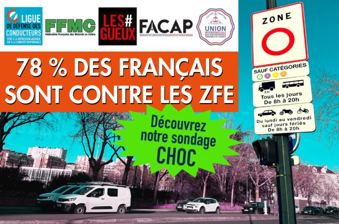 Sondage LDC : 8 Français sur 10 ne veulent plus entendre parler des ZFE